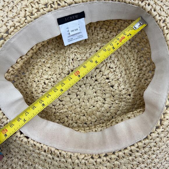J. Crew Straw Crochet Floppy Hat C8129 main image 4